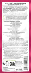 SANTE Naturkosmetik Glossy Shine 1 Min Wonder Mask, îngrijire profundă pentru părul tern cu extract organic de frunze de mesteacăn și complex de proteine de 3 ori, pentru 3x mai multă strălucire și suplețe, vegan, 20ml Masca de par Naty Shop