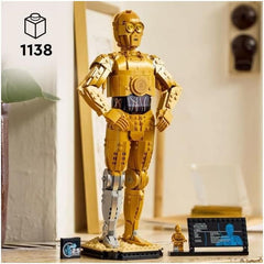 LEGO Star Wars C-3PO B, sestavitelný droid, model ke sbírání, sestavení a vystavení, tip na nostalgický dárek pro dospělé a fanoušky, sběratelský kousek, fantasy sada 75398 stavebnice Besuche den LEGO-Store