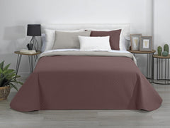 Estoralis | AVA | Cuvertură Boutique Reversibilă | Pentru Toate Anotimpurile | Culoare - Bej/Brun | Pentru pat de 105 Cm. (200 X 270 Cm. Ancho X Alto) | Cuvertură cu matlasare Plapumi si pilote Naty Shop Titlu implicit