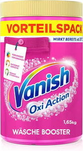 Vanish Oxi Action Powder Pink - 1 X 1.65 Kg - pudră de îndepărtare a petelor și de îmbunătățire a rufelor fără clor - pentru rufe colorate Detergenti Rufe Naty Shop