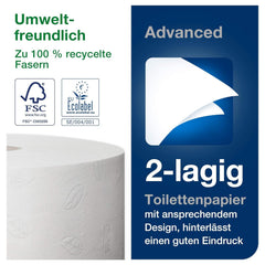 Hârtie igienică Tork Jumbo White T1, Advanced, 2 straturi, 6 × 380 M, 472118