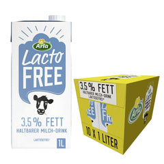 Arla LactoFREE Laktosefreie Haltbare Milch 3,5% Fett | 10 x 1L | echter Milchgeschmack, weniger süß | bohaté na vápník a vitamín B12