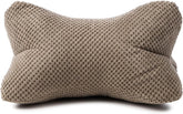 Pernă de citit Gözze - Sven, pernă de gât cu aspect texturat, pernă de citit și relaxare pentru gât și spate, 40 x 25 cm - Taupe