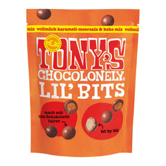 Lil'Bits, plnotučné mléko, karamelová mořská sůl a směs sušenek, 120 gramů Naty Shop Chocolate Candies