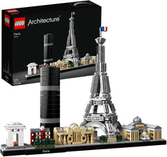 LEGO Architecture Paříž, Eiffelova věž, Champs-Élysées a modelová stavebnice Louvre, kolekce Skyline, dekorace pro domácnost a kancelář, nápady na dárky pro sběratele, muže a ženy 21044 Stavebnice Besuche den LEGO-Store Single