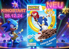 Sonic Choco Rings cereální, pšeničné, ovesné a kukuřičné čokoládové kroužky pro perfektní snídani, s přidanými vitamíny, 1 balení (1 x 350 g)