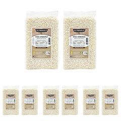 Orez Arborio italian artizanal, orez cu bob mare și amidon, ideal pentru supe, risotto și salate de orez, ambalat în vid în 2 saci de 1 kg