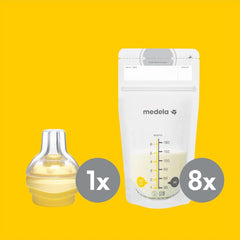 Medela Store & Feed Set | Lahvičky na uskladnění mateřského mléka, dudlík Calma, sáček na mateřské mléko | Bez doplňků BPA Potraviny a kojení Bebe Naty Shop