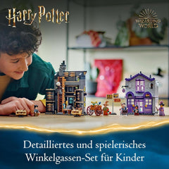 LEGO Harry Potter Obleky Ollivanders & Madam Malkin, Lands Of Diagon Alley, Dětská herní sada, Kouzelnické hračky, Fantasy dárky pro dívky, kluky a fanoušky od 8 let 76439 Stavebnice Besuche den LEGO-Store