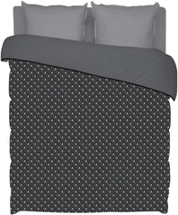 Bleu Câlin Imprimat 1 persoană Hermance plapuma, poliester, albastru/gri, 140 X 200 Cm Plapumi si pilote Naty Shop