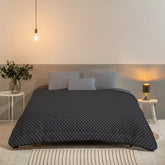 Bleu Câlin Potištěná 1 osoba Hermance přikrývka, polyester, modrá/šedá, 140 X 200 Cm Přikrývky a přikrývky Naty Shop Grey 140X200 Cm