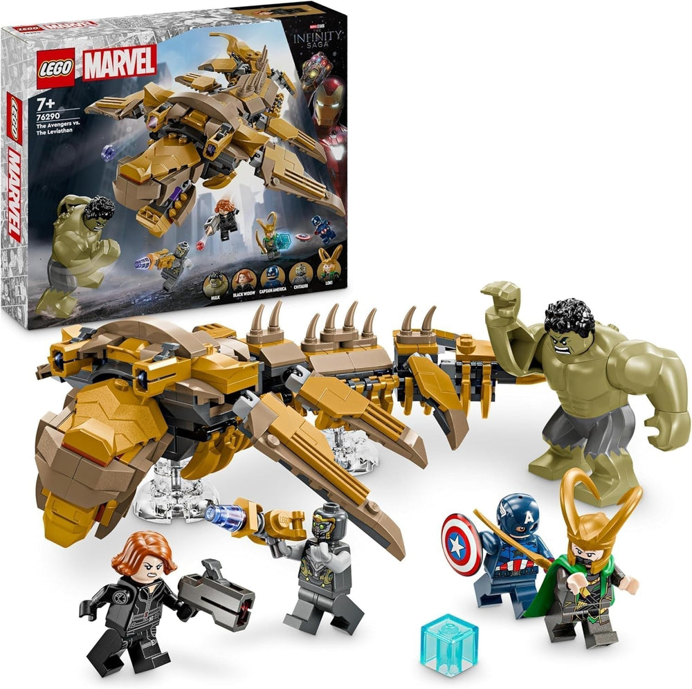 LEGO Marvel Avengers vs. Stavebnice Leviathan s minifigurkami Hulka a Kapitána Ameriky, Lokiho, Black Widow a Chitauri, sada Avengers pro chlapce a dívky 7+ 76290 Stavebnice Besuche den LEGO-Store Výchozí název