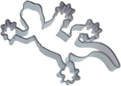 Formă de biscuiți Städter, oțel inoxidabil, șopârlă aprox. 7cm, 7 x 4,5 x 2 centimetri, argintie