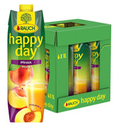 Rauch Happy Day Peach | Z plodů dozrálých na slunci | 6 x 1 litr, Tetra Prisma Nealkoholické nápoje Naty Shop