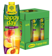Rauch Happy Day Peach | Z plodů dozrálých na slunci | 6 x 1 litr, Tetra Prisma Nealkoholické nápoje Naty Shop