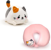 Puckator Swapseazzz pernă de călătorie cu pluș, 2 în 1, Lola La Gatta, alb, standard Perne calatorie Naty Shop Titlu implicit