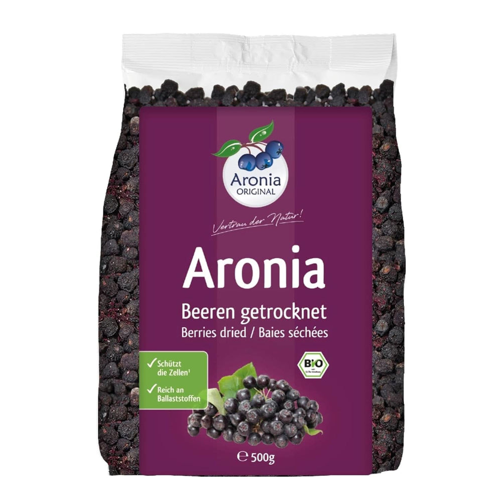 Aronia ORIGINAL, Dehydrované plody arónie, bez konzervantů, bez přidaného cukru, 500 gramů Naty Shop dehydratované produkty 500 gramů