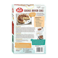 RUF Cookie Dort Ohne Backen, Tortenboden Aus Keksteig Mit Frischkäse-Creme Und Schokoladenstückchen, Inkl. Kuchenform, 1X325G Směs na pečení a vaření Naty Shop