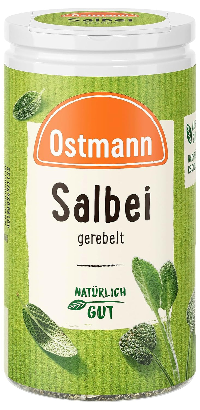 Ostmann Gewürze - Sage gerebelt | Würziges Kräuteraroma für Fleisch- und Gemüsegerichte | 10 g v dávce