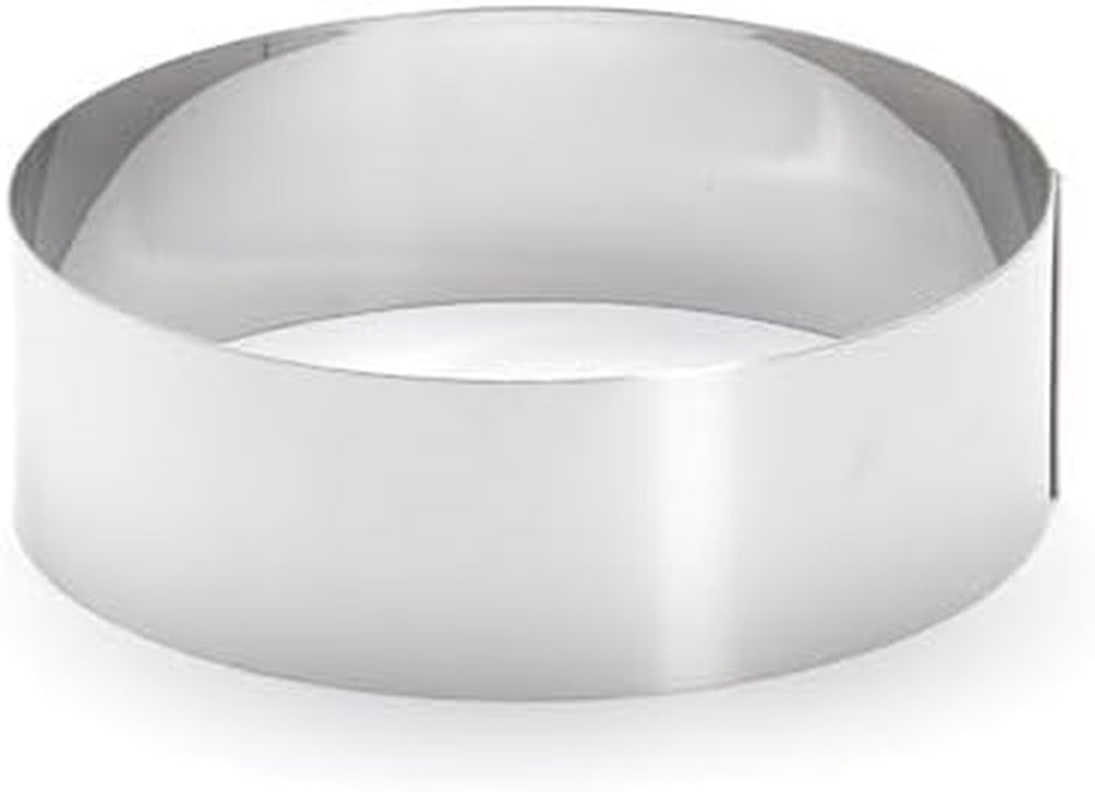 - Inel pentru tort din oțel inoxidabil - diametru 14cm - înălțime 4,5cm - 3989.14, argintiu
