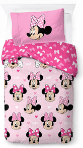 Dětské povlečení, postavičky Disney, 100% bavlna Dětské povlečení Naty Shop Pink - Minnie Mouse 135X200/50X70 (2 kusy)