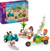 LEGO Friends Plážové dobrodružství se psy, Stavebnice pro dívky od 6 let, Zvířecí sada se 2 minifigurkami a 2 figurkami Corgi, Dárek pro kreativní děti, Dobrodružná stavebnice se surfovacím prknem 42641 Stavebnice Besuche den LEGO-Store Výchozí název