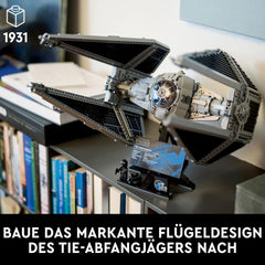 LEGO Star Wars TIE-Abfangjäger, kreativní Bauset aus der Ultimate Collector Series für Erwachsene, Modell eines Sternjägers Steinen, Geschenk für Fans, Sammlerstück, UCS-Set 75382