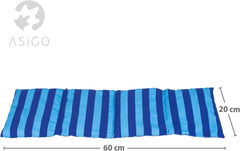 Pernă din piatră de cireș Potrivit pentru cuptor cu microunde și cuptor - Albastru cu dungi și puncte I Handmade I Made in Germany I Aprox. 20 X 60Cm I Oeko-Tex bumbac I Pernă gât spate Perne ortopedice cervicale Naty Shop