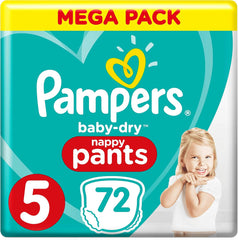 Plenky Pampers Baby-Dry, velikost 8, 43 plen, od 19 kg, balení Jumbo+