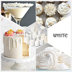 Lebensmittelfarbe Gel - 150G Konzentrierte Gel Lebensmittel Farben Zum Backen, Kuchen Dekorieren, Kekse Und Macaron - Zuckerfrei Food Coloring Für Getränken, Osterei, DIY Seifen Und Basteln (Weiß) Naty Shop