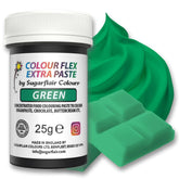 Colorant alimentar Sugarflair Colourflex Extra Paste Verde - Colorant alimentar comestibil pentru cremă de unt, ciocolată, pastă de zahăr, glazură, fondant, mixuri pentru prăjituri, aluat și multe altele - 25g