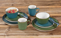 Ritzenhoff & Breker Kombiservice Visby, 16-teilig, Blau/Grün, Steinzeug, 277258