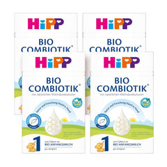 HiPP 1 Bio Combiotik (4 x 600 g), sušené mléko pro kojence od narození, s přírodními kulturami kyseliny mléčné a snadno upravitelným organickým škrobem, v nejlepší bio kvalitě