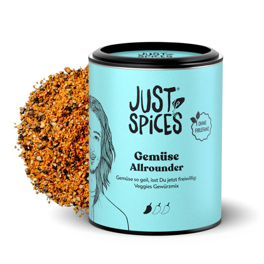 Just Spices Gemüse Allrounder I Jedes Gemüse von Aubergine bis Cuketa lecker würzen I Gewürzdose, 75 g