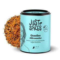 Just Spices Gemüse Allrounder I Jedes Gemüse von Aubergine bis Cuketa lecker würzen I Gewürzdose, 75 g