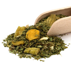 Yerba Melon De Guava 500G – Ceai brazilian Yerba Mate cu pepene galben, guava, jackfruit, ananas și nucă de cocos - Exotic și fructat - Uscat la aer, vegan