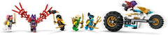 Sada LEGO NINJAGO Ninja Team Combi Caterpillar 4 v 1 s kluzákem, závodním autem a 2 motocykly a 6 minifigurkami Dárek pro chlapce a dívky Hračka Ninja 71820 Stavebnice Besuche den LEGO-Store