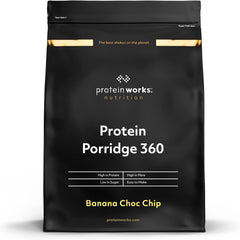 Protein Works - Proteinová kaše 360 | Mýtus Další vitamíny a minerály | Proteinreiches Frühstück | Kalorienarme Haferflocken | 6 porcí | Banán-Čoko-Chip | 500G Cereal Naty Shop Výchozí název