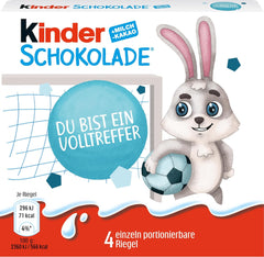 Kinder čokoláda (20 x 50 g) – valentýnský dárek pro něj a pro ni, karnevalové a masopustní sladkosti – plněné mléčné čokoládové tyčinky – 20 balení po 4 samostatných tyčinkách