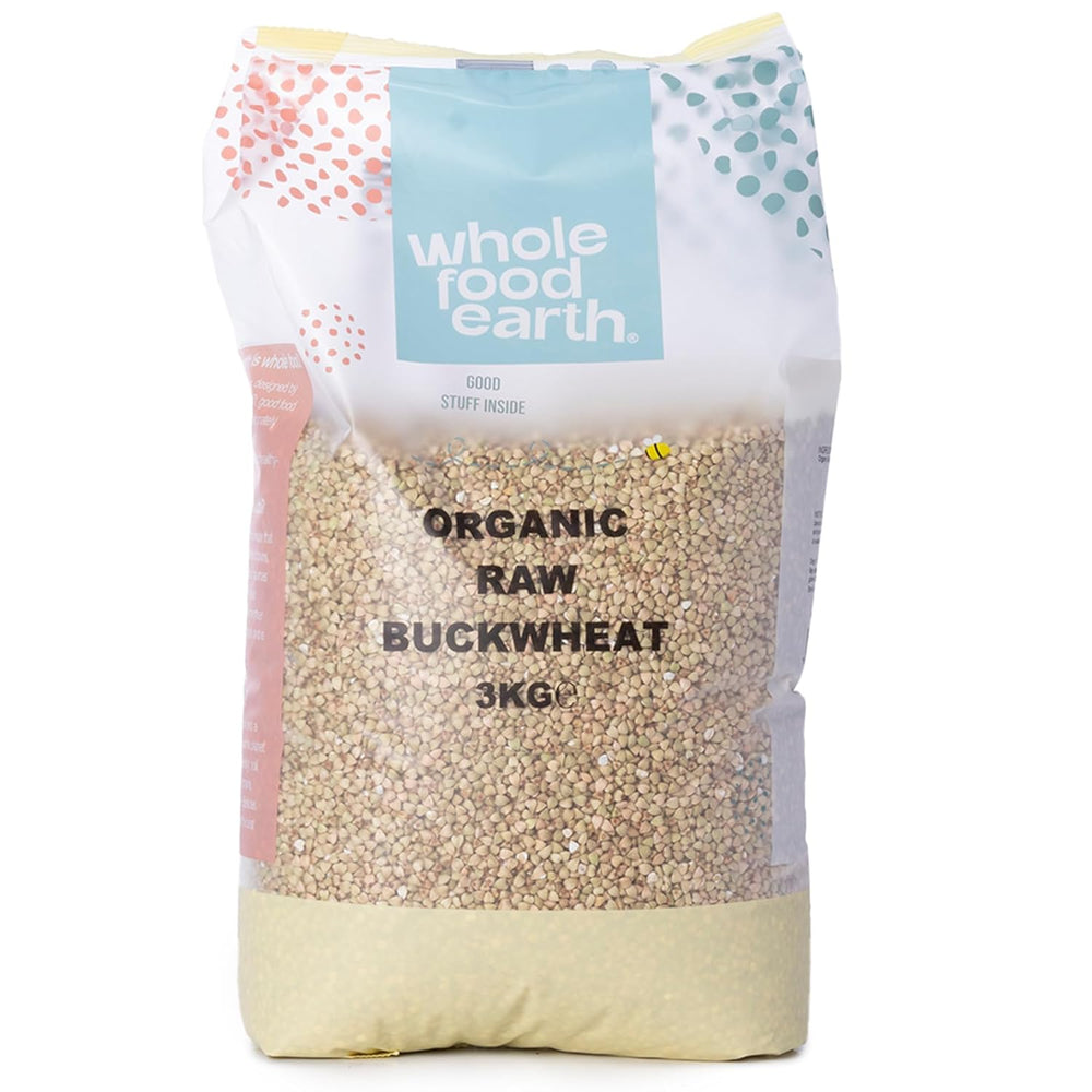 Wholefood Earth Bio Pohanka - 3 kg - Bez GMO - Vegan - Vysoký obsah vlákniny - Certifikované BIO