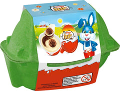 Kinder Joy balení 2 ks - Jedna polovina s lahodným mléčným a kakaovým krémem a křupavými kuličkami a druhá polovina se skvělým překvapením - velikonoční čokoláda, velikonoční cukroví - velikonoční dárek - 40g