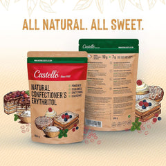 Přírodní erythritol - moučkový cukr | 10G = 7G cukru, 850 gramů Sladidla Naty Shop