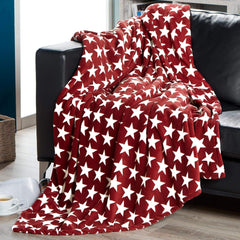 Celinatex nadýchaná přikrývka 150 X 200 Cm Bordeauxová přikrývka pohovka pohovka měkká přikrývka stars Microfibre Fleece Oeko-Tex Moonlight Postele a přikrývky Besuche den CelinaTex-Store