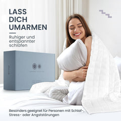 7 kg terapeutická přikrývka I 135X200Cm I Pro klidný spánek I Vysoce kvalitní vážená přikrývka vyrobená z prodyšné bavlny I Uvolňující a léčebná od stresu - Včetně balící krabice s rukojetí Postele a přikrývky Besuche den müüd-Store