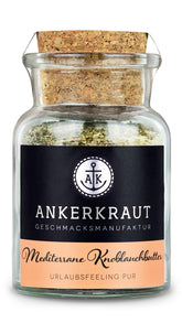 Ankerkraut Mediterranean Knoblauchbutter Gewürz, 85 g v korkovém skle, Zuckerfrei, Würzige Ingredient für Butter, Tip na dárek, Grill-Abend s přáteli a rodinou, Premium Qualität Ohne Gesmackverstärker