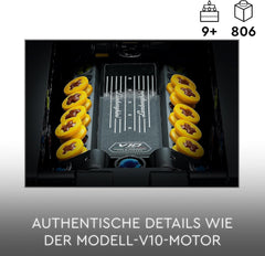 LEGO 42161 Technic Lamborghini Huracán Tecnica Stavebnice modelu autíčka Stavebnice závodního auta pro děti Chlapci Dívky Kolekce fanoušků motoristického sportu Dárkové stavebnice Besuche den LEGO-Store