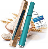 Nudelholz - Teigroller aus Silikon und Edelstahl - Modernes Nudelholz bez Griffe mit Antihaftwirkung, Fondant und Teig im Handumdrehen ausrollen, Backutensilien