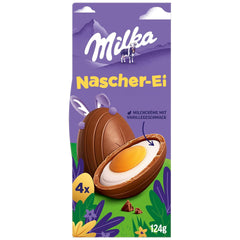 Milka Sweet Egg – velikonoční čokoláda plněná vanilkovým krémem, vzhled smaženého vajíčka – 124g
