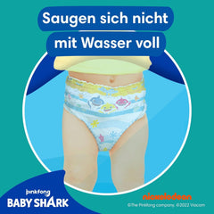 Pampers Velikost 5-6 Splashers Baby Shark Limitovaná edice 10 balení Jednorázové plenky na plavání pro bezpečnou ochranu vody