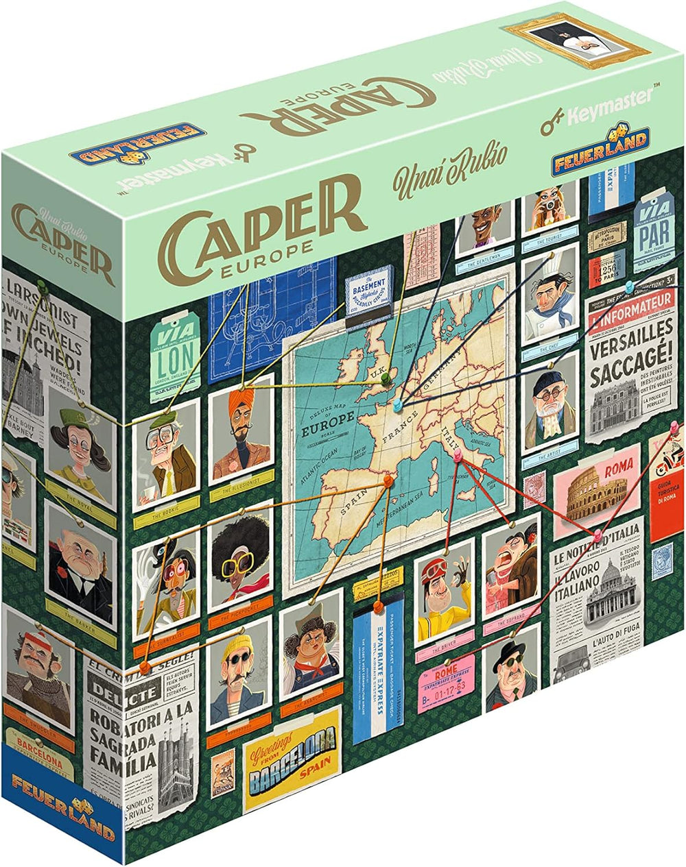 Jocuri Feuerland Spiele Caper Europe, 216 mm x 216 mm x 70 mm, Neutru/Clasic (Negru, Alb, Gri)